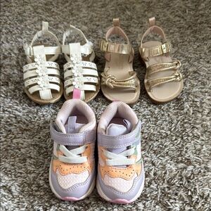 Size 4 Kids Sneakers and Sandals Set